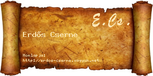 Erdős Cserne névjegykártya